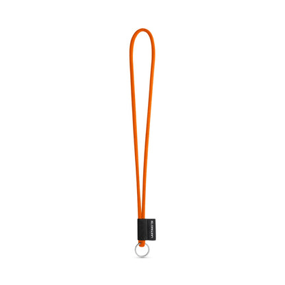 SET Lanyard TUBE Long (Ø 7 mm) with Ring Ø 32 mm promotional lanyard in hexachrome orange with custom logo branding