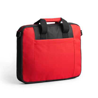 Stamina LORA 600D polyester laptop bag in black - promotional merchandise printed with your company logo