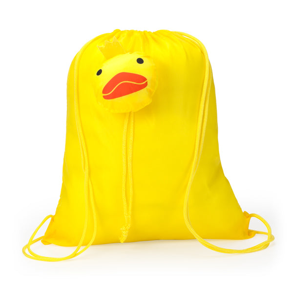FOLDABLE ELANIO - Foldable drawstring bag in 190T soft polyester for children