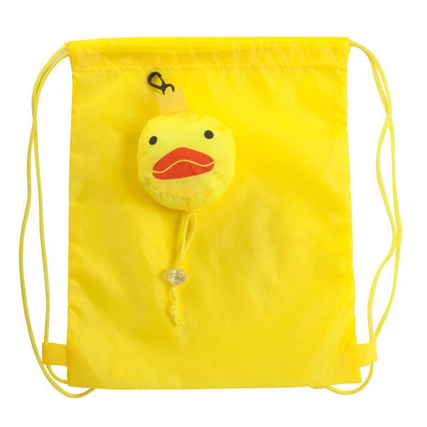 FOLDABLE ELANIO - Foldable drawstring bag in 190T soft polyester for children