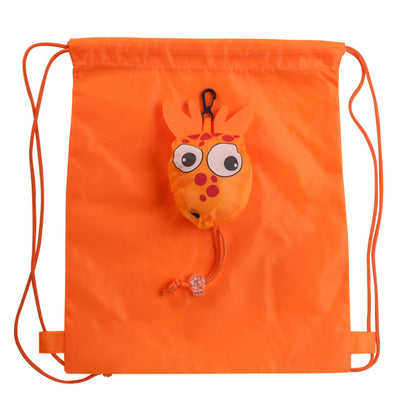 FOLDABLE ELANIO - Foldable drawstring bag in 190T soft polyester for children