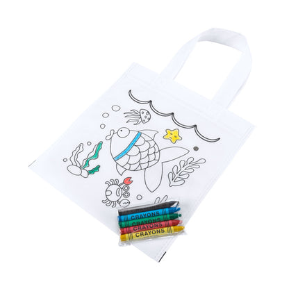 AZOR - Non-woven bag with design for colouring