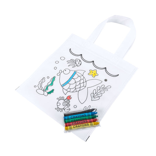 AZOR - Non-woven bag with design for colouring