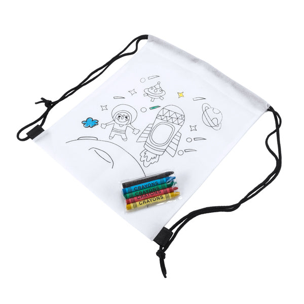 TURCAZ - Non-woven drawstring backpack with design for colouring