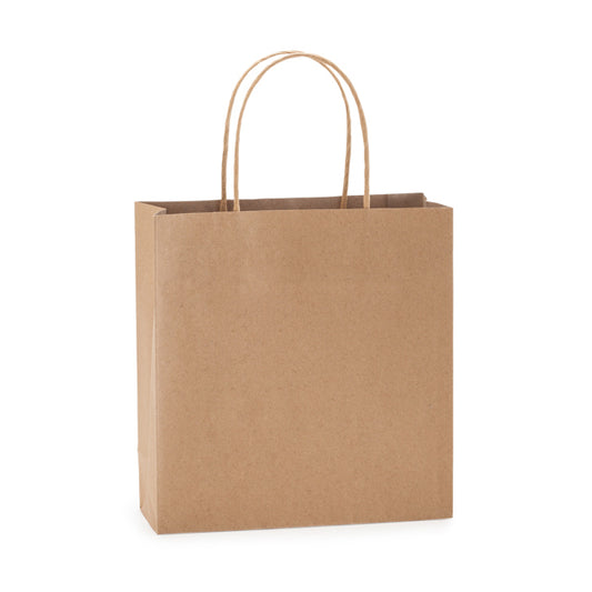 HAYA - 110 gsm paper bag in natural finish, with reinforced short…