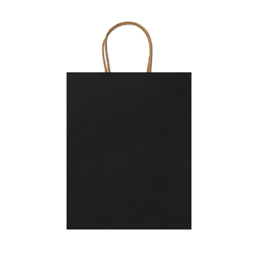 Stamina ROBLE Gsm paper tote bag in black - promotional merchandise printed with your company logo