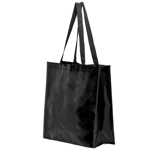 Stamina COAST Laminated polypropylene tote bag in black - promotional merchandise printed with your company logo