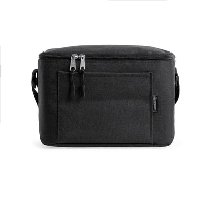 Stamina BISMAR Recycled RPET polyester cooler bag in black - promotional merchandise printed with your company logo
