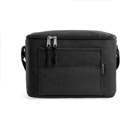 Stamina BISMAR Recycled RPET polyester cooler bag in black - promotional merchandise printed with your company logo