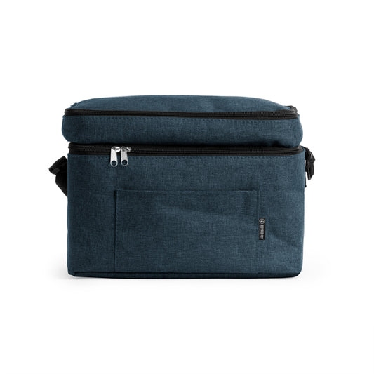 Stamina MARLOX Recycled RPET polyester cooler bag in heather denim - promotional merchandise printed with your company logo