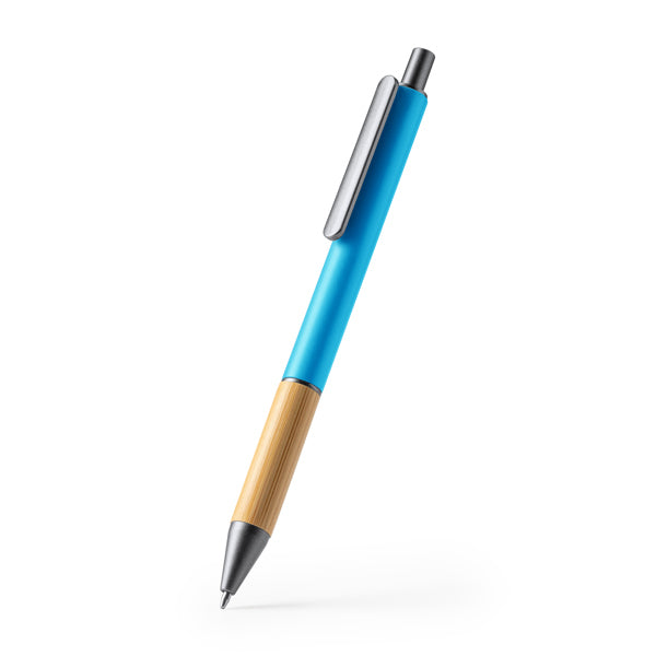 Stamina PENTA Bamboo ball pen in white - promotional merchandise printed with your company logo