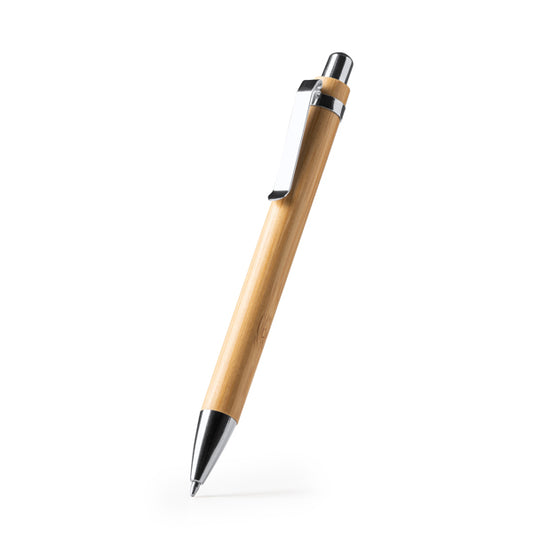 Stamina DAVOS Bamboo ball pen in beige - promotional merchandise printed with your company logo