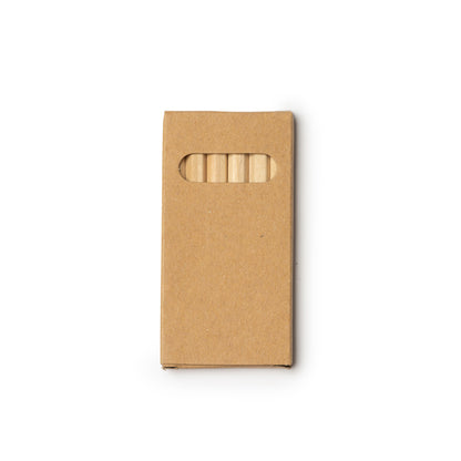 Stamina AMAZONIA Wood and cardboard writing set in beige - promotional merchandise printed with your company logo