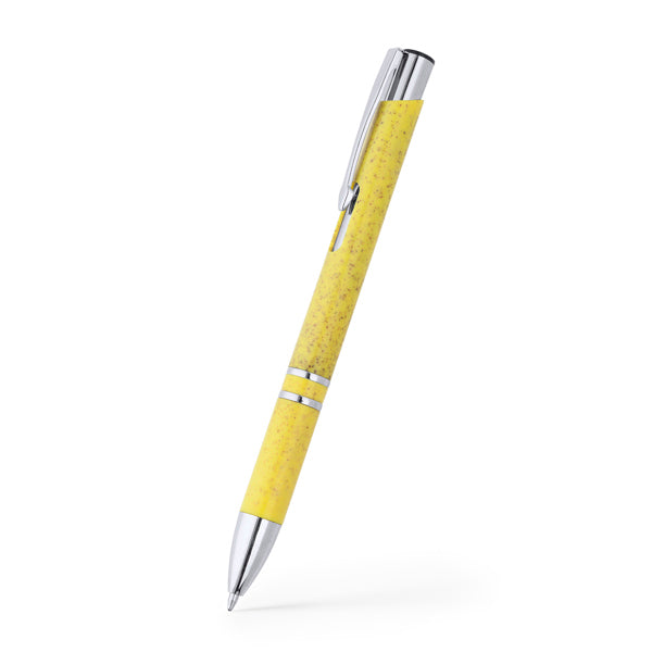 Stamina HAYEDO Wheat fibre and ABS pen in yellow - promotional merchandise printed with your company logo