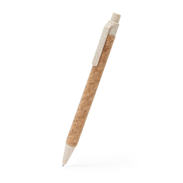 Stamina COMPER Cork and wheat fibre pen in black - promotional merchandise printed with your company logo