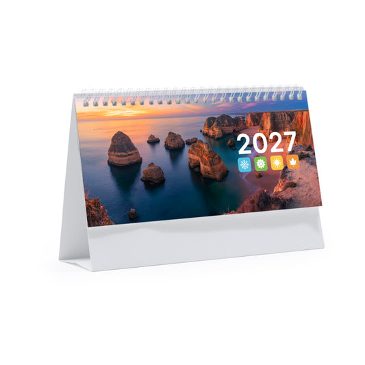 Stamina FLINT Paper calendar in white - promotional merchandise printed with your company logo