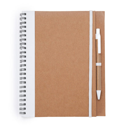Stamina ALANI Spiral ring notebook in white - promotional merchandise printed with your company logo