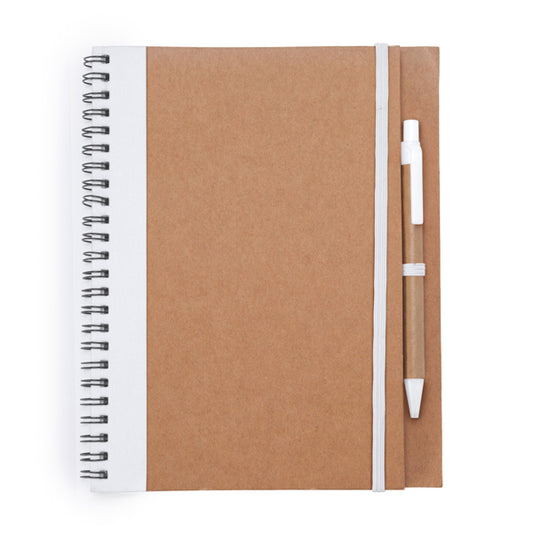Stamina ALANI Spiral ring notebook in white - promotional merchandise printed with your company logo