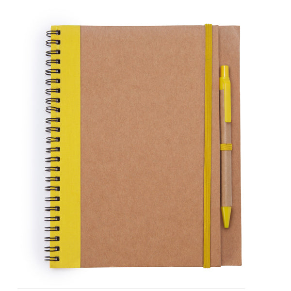 Stamina ALANI Spiral ring notebook in yellow - promotional merchandise printed with your company logo