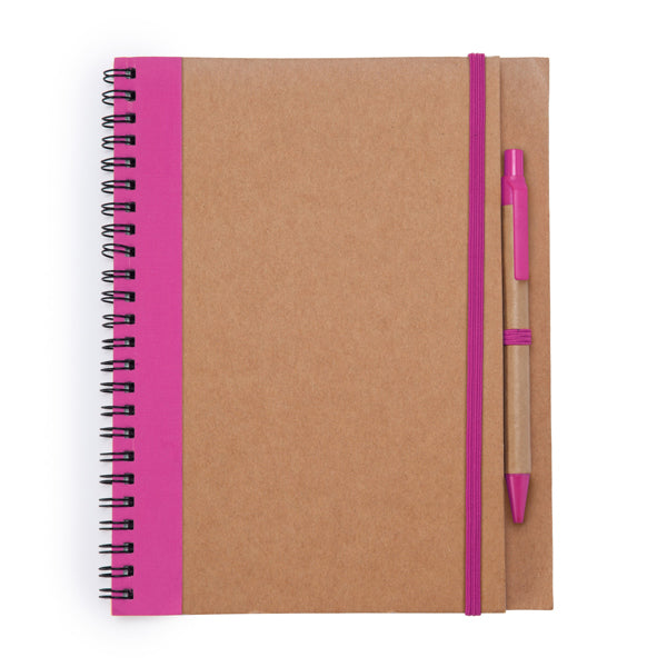 Stamina ALANI Spiral ring notebook in fuchsia - promotional merchandise printed with your company logo