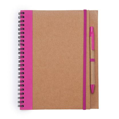 Stamina ALANI Spiral ring notebook in fuchsia - promotional merchandise printed with your company logo