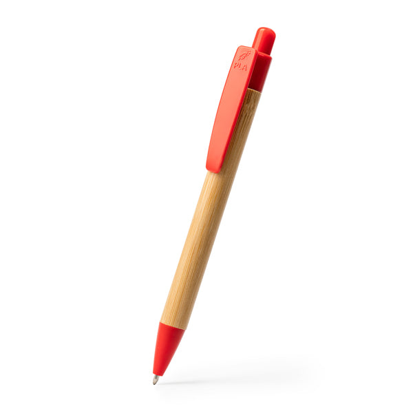 Stamina GILDON Bamboo ball pen in white - promotional merchandise printed with your company logo
