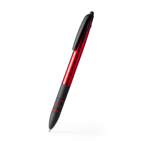 Stamina SANDUR Retractable 3-ink ball pen in royal blue - promotional merchandise printed with your company logo