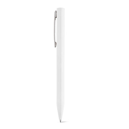 WASS promotional pen in white with custom logo branding