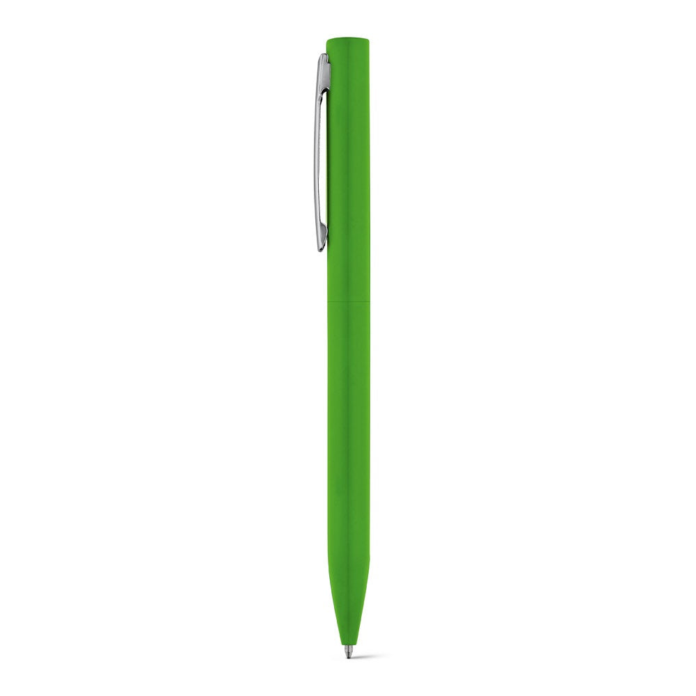 WASS promotional pen in light green with custom logo branding