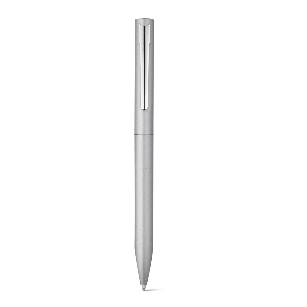 WASS promotional pen in satin silver (detail view) with custom logo branding