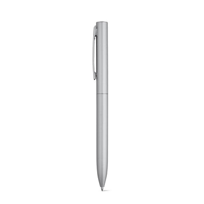WASS promotional pen in satin silver with custom logo branding
