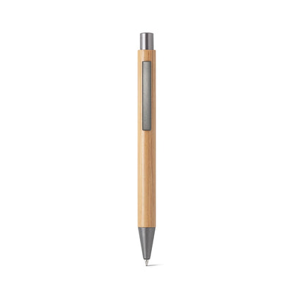 ELLIOT promotional pen in natural (detail view) with custom logo branding