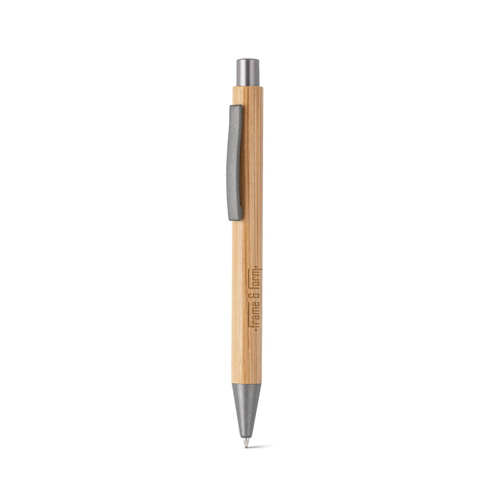 ELLIOT promotional pen in natural with custom logo branding