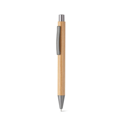 ELLIOT promotional pen in natural (detail view) with custom logo branding