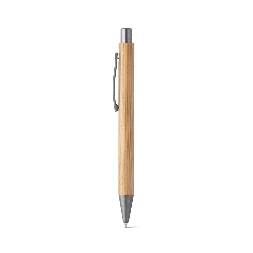 ELLIOT promotional pen in natural with custom logo branding