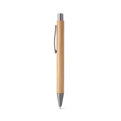 ELLIOT promotional pen in natural with custom logo branding