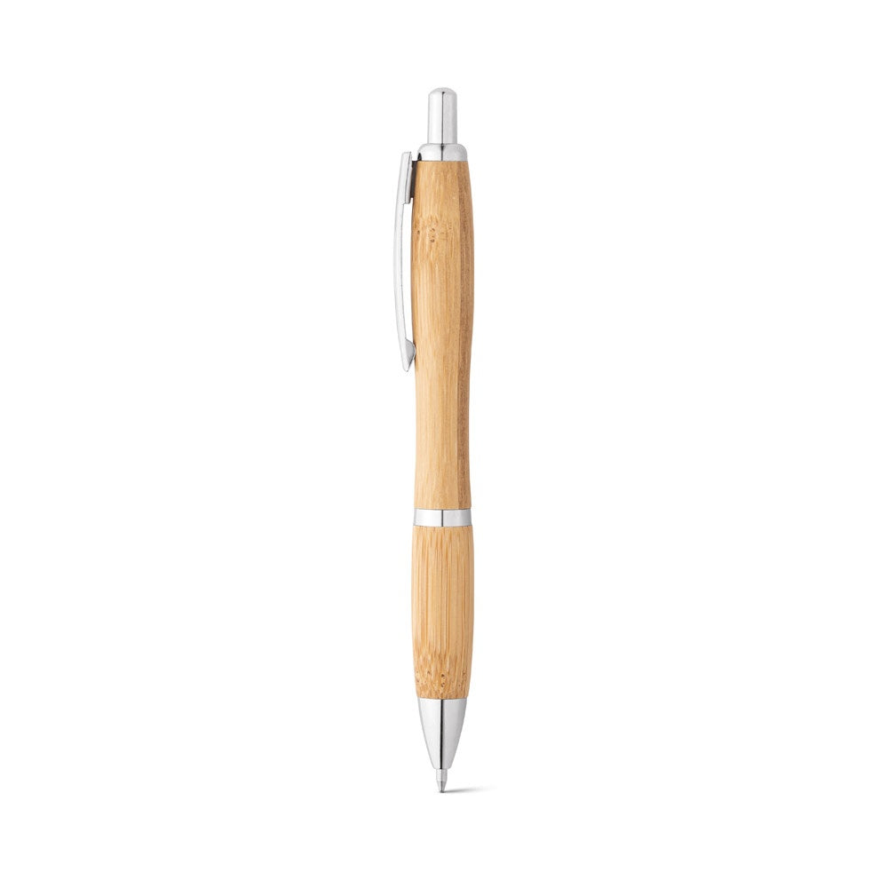 NICOLE promotional pen in natural with custom logo branding