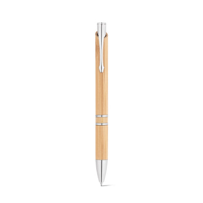 BETA BAMBOO promotional pen in natural (detail view) with custom logo branding