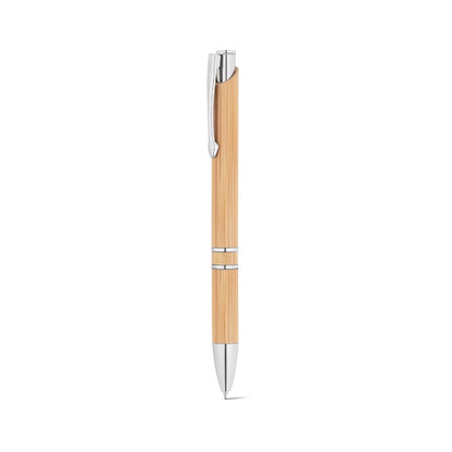 BETA BAMBOO promotional pen in natural (detail view) with custom logo branding