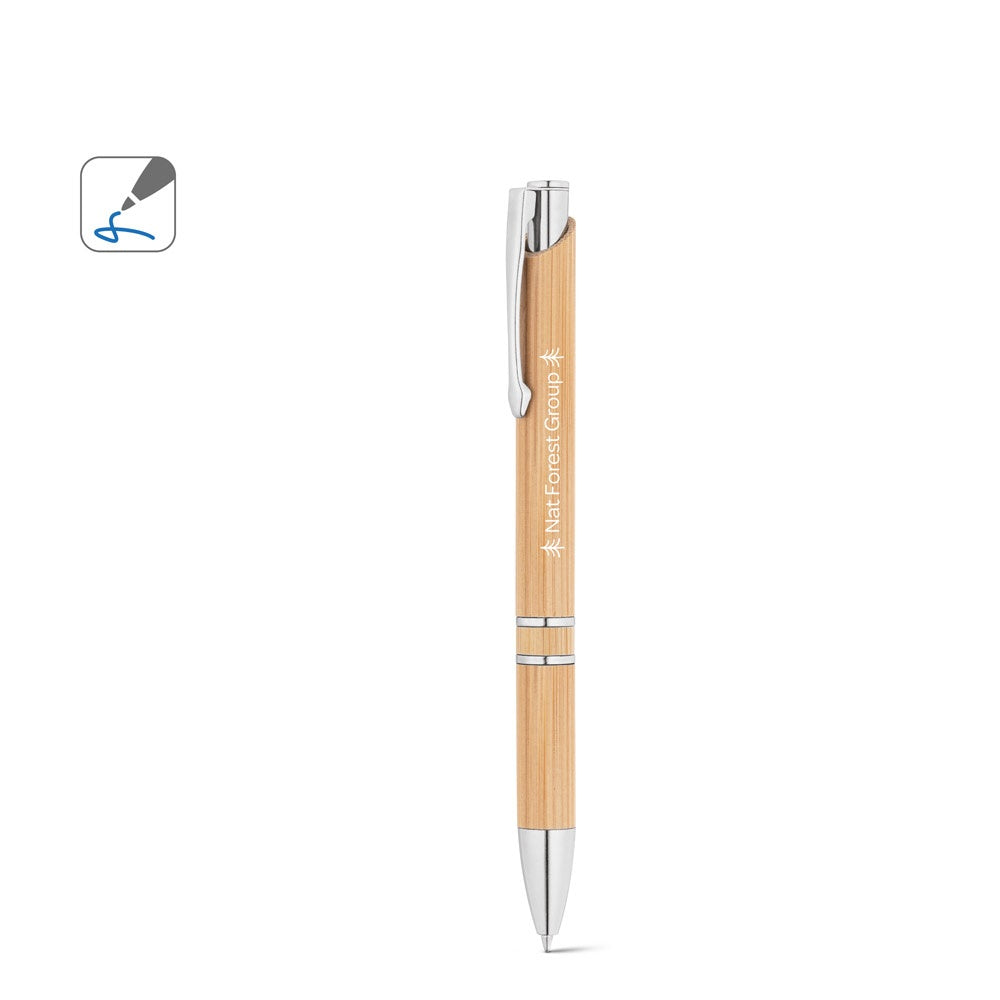 BETA BAMBOO promotional pen (complete set view) with custom logo branding