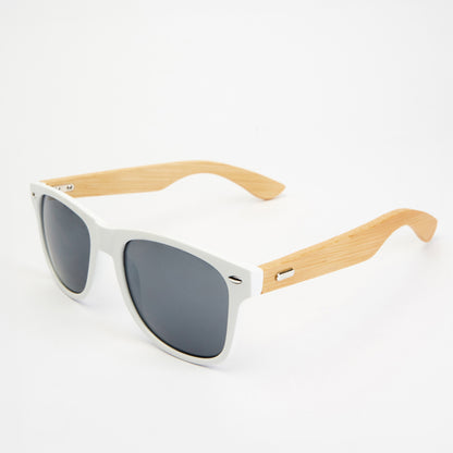 Stamina EDEN PC and bamboo sunglasses in white - promotional merchandise printed with your company logo