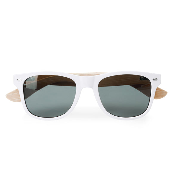 Stamina EDEN PC and bamboo sunglasses in white - promotional merchandise printed with your company logo