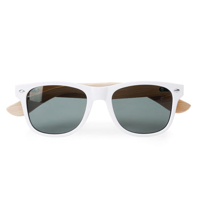 Stamina EDEN PC and bamboo sunglasses in white - promotional merchandise printed with your company logo