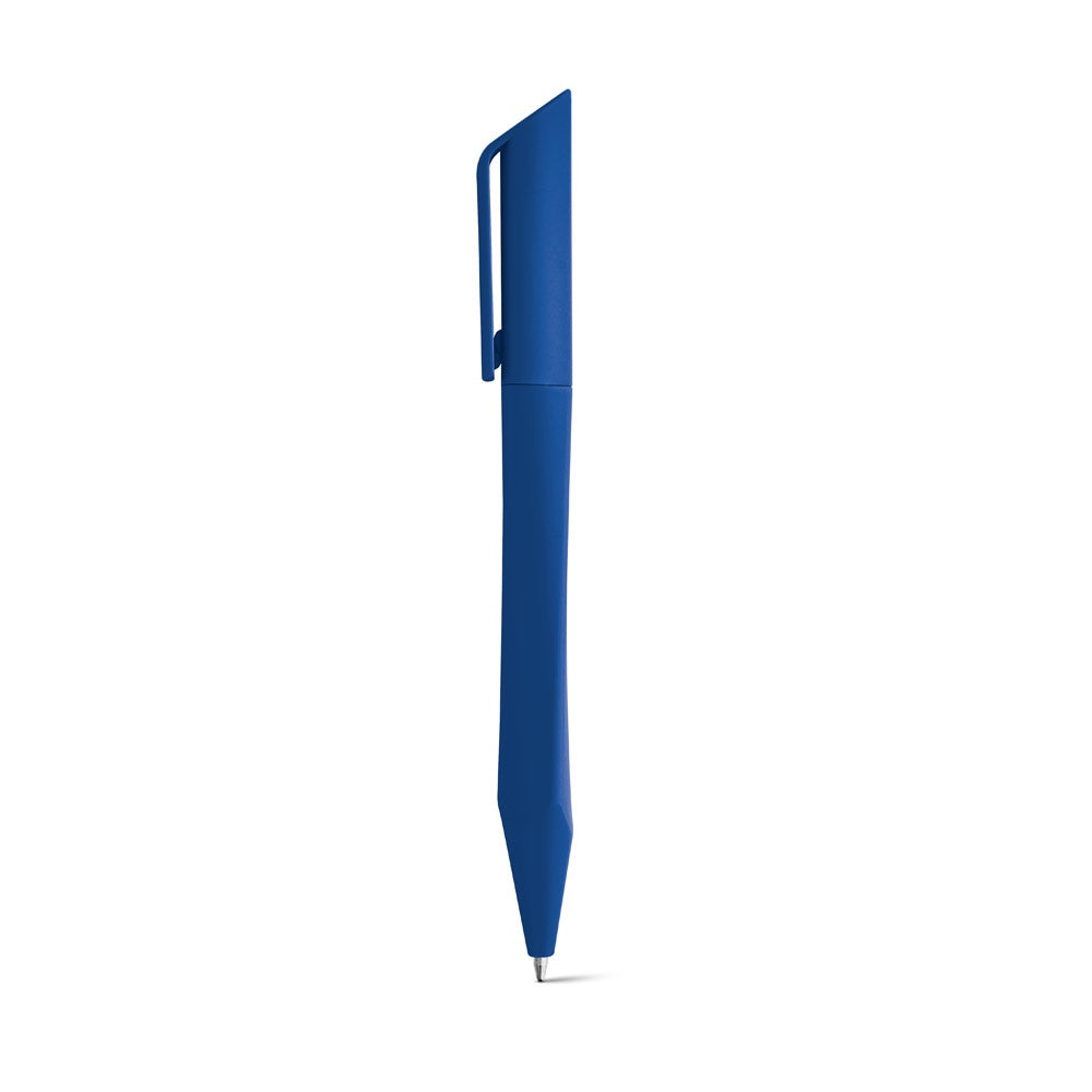 BOOP promotional pen in blue with custom logo branding