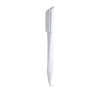 BOOP promotional pen in white (detail view) with custom logo branding