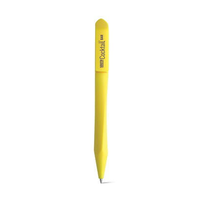BOOP promotional pen in yellow with custom logo branding