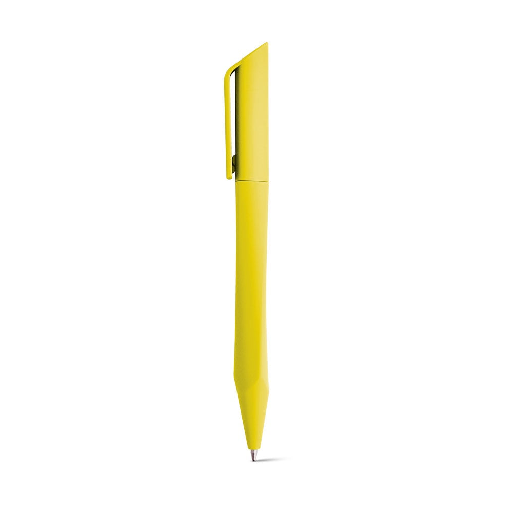BOOP promotional pen in yellow with custom logo branding