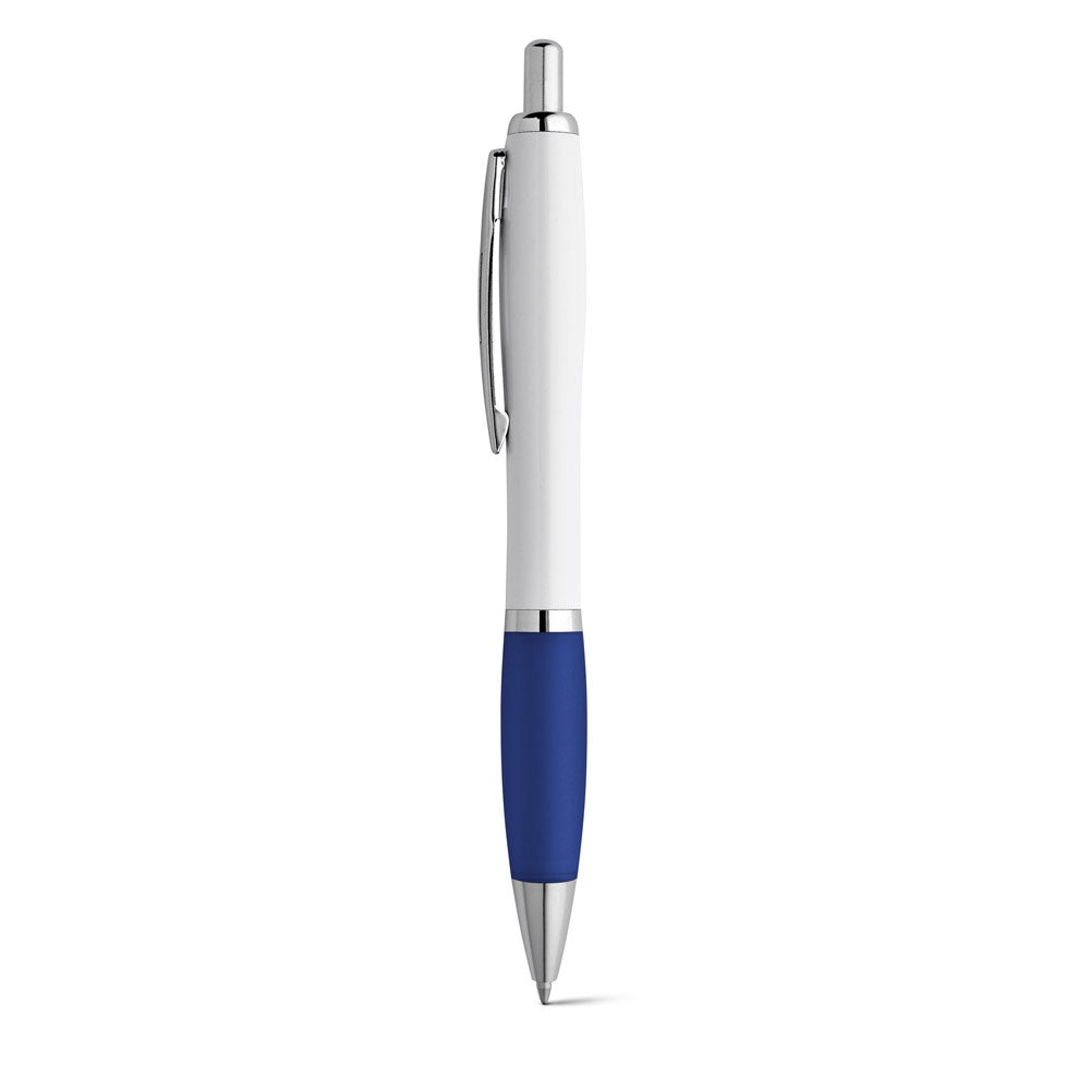 MOVE promotional pen in blue with custom logo branding
