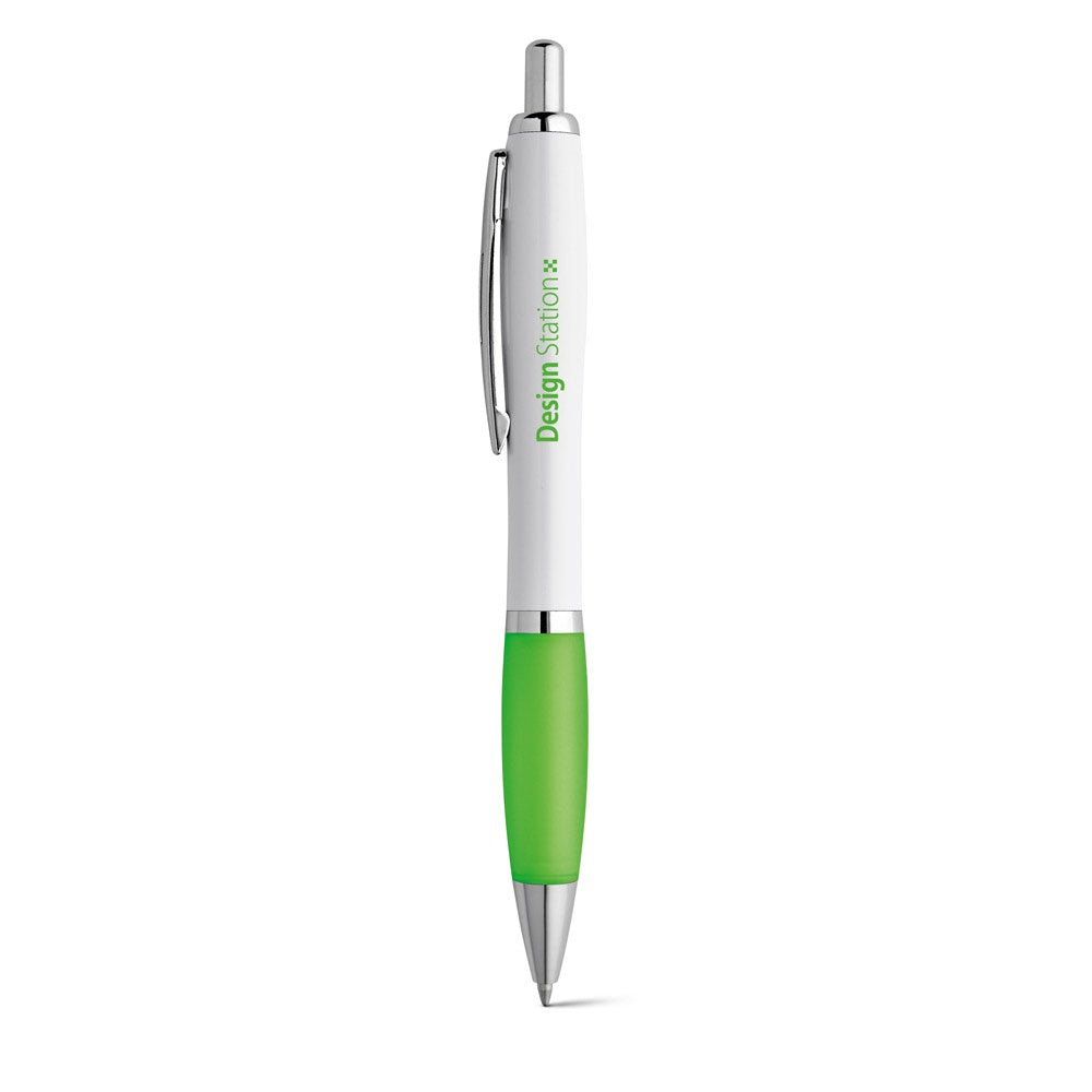MOVE promotional pen in light green with custom logo branding