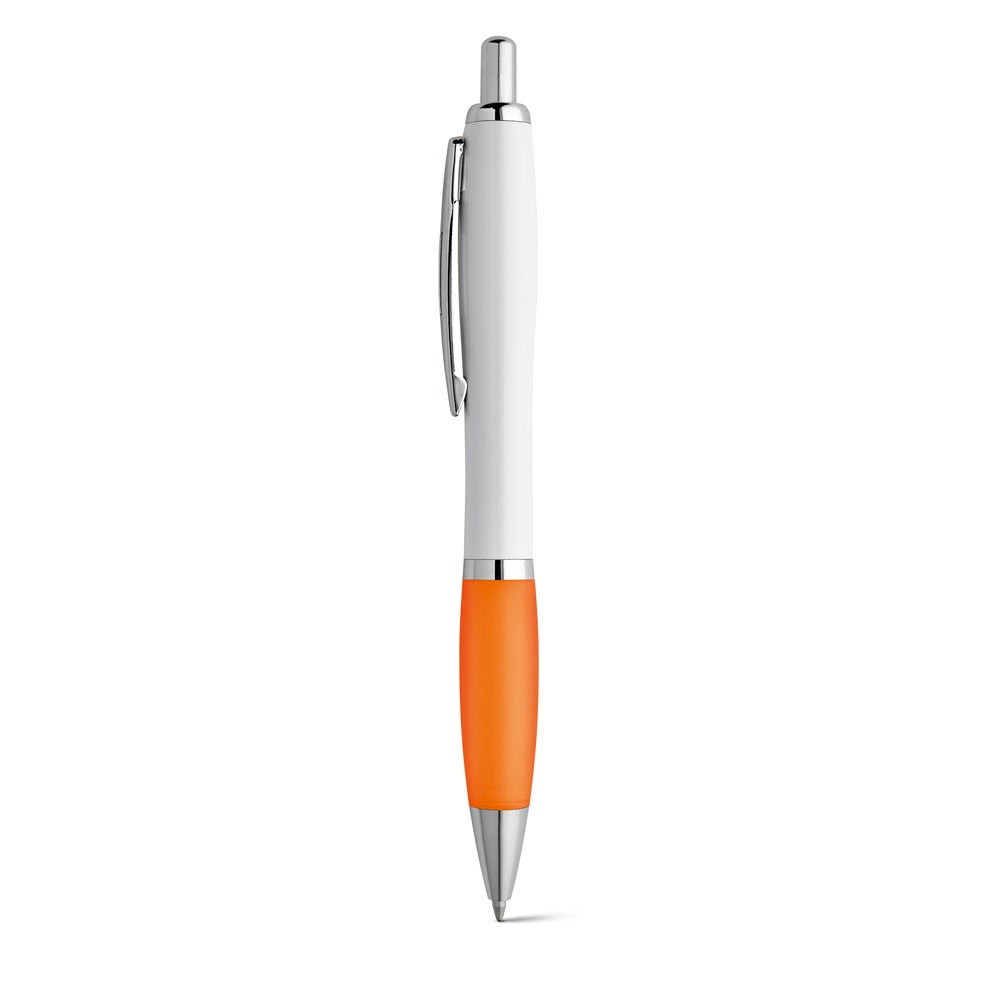 MOVE promotional pen in orange with custom logo branding